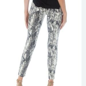 Revolve Pistola Snake Skin Print Raw Hem Jeans Size 28 NWT!